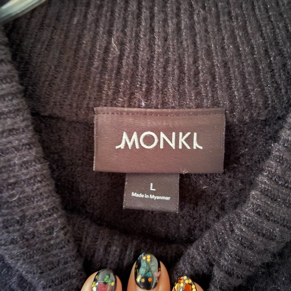 Monki Dark Knit Sweater Dress Paris 💙 - Picture 3 of 3